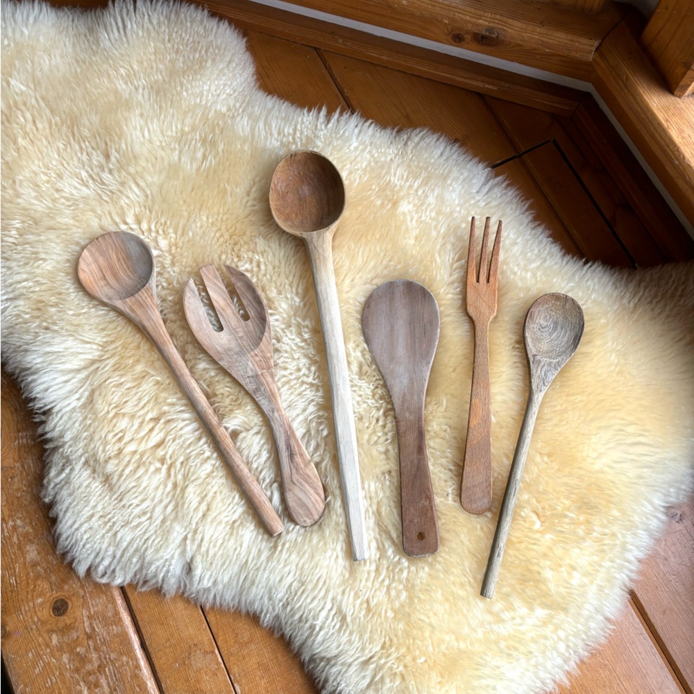 Vintage Primitive Wooden Spoons